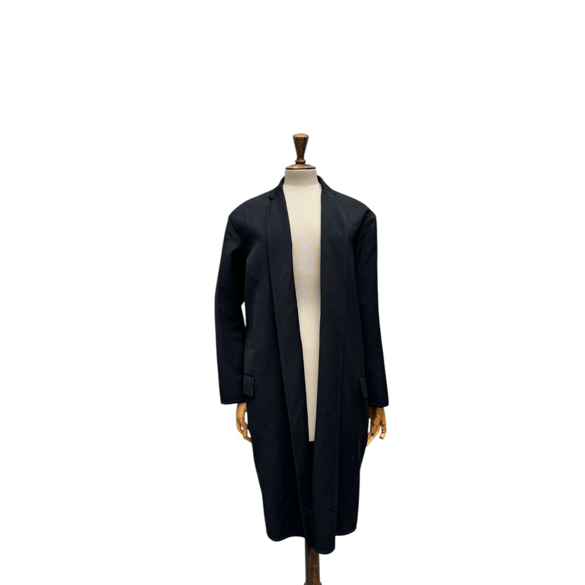 Celine Phoebe Philo Black Wool Coat Size S / US 4 / IT 40 - 1 Thumbnail