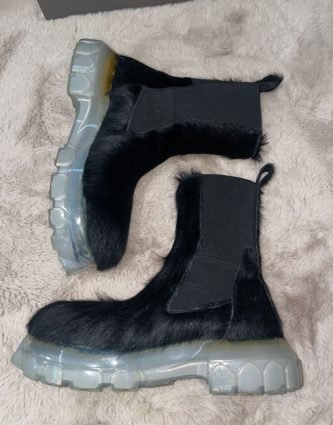 Rick Owens Rick Owens Pony Hair Bozo Beatle Tractor Boots Size US 11 / EU 44 - 4 Thumbnail