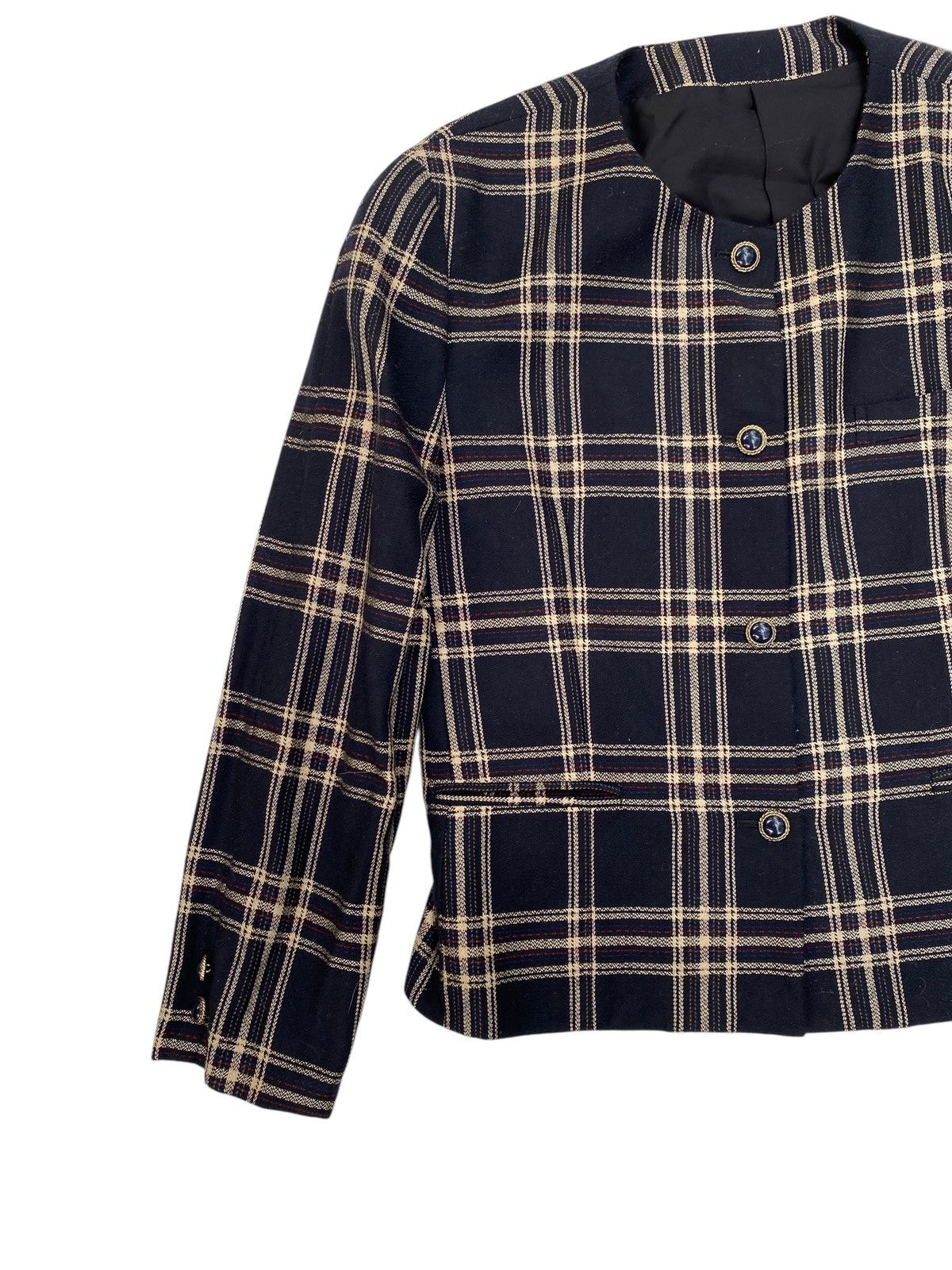 Burberry × Vintage Burberrys Crop Top Wool Jacket Size M / US 6-8 / IT 42-44 - 4 Thumbnail