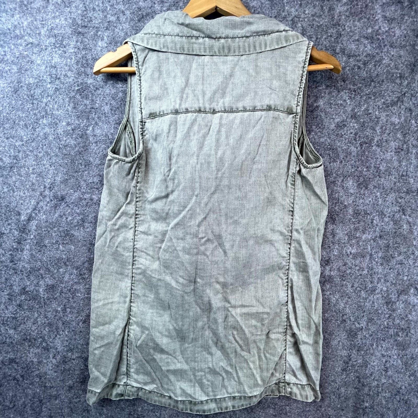 Anthropologie Anthropologie Marrakech Utility Vest Womens S Gray Lyocell Size S / US 4 / IT 40 - 2 Thumbnail