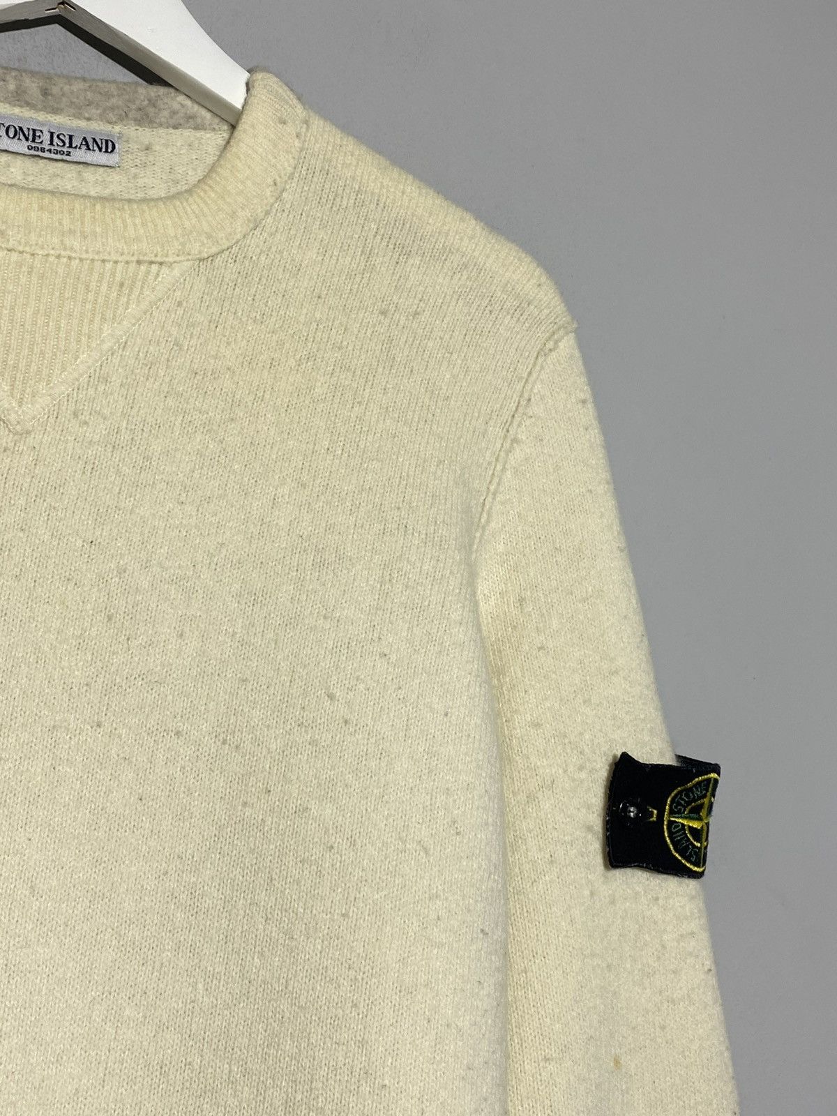 Stone Island Vintage Stone Island Wool Creamy Sweater Rare Item Size US S / EU 44-46 / 1 - 5 Thumbnail