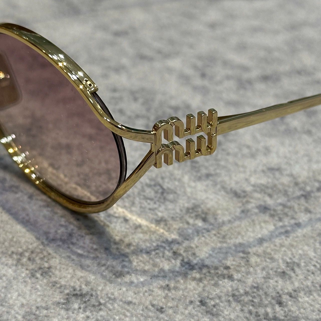 Miu Miu MIU MIU MU 52YS 5AK06S Sunglasses GOLD Size ONE SIZE - 2 Thumbnail