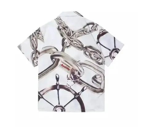 VIBE Chain Print Button Up Short Sleeve Shirt Size US L / EU 52-54 / 3 - 4 Thumbnail