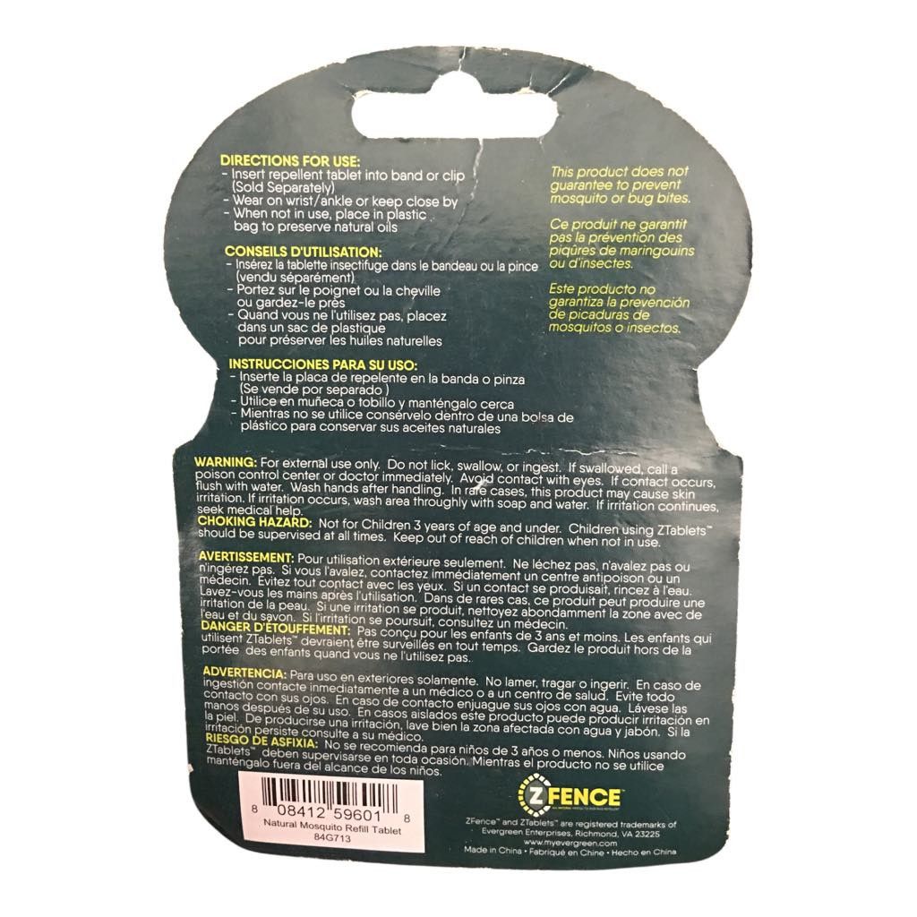 Other Z-Tablet Mosquito Repellent Refills (7 Total) & Wristband Size ONE SIZE - 4 Thumbnail
