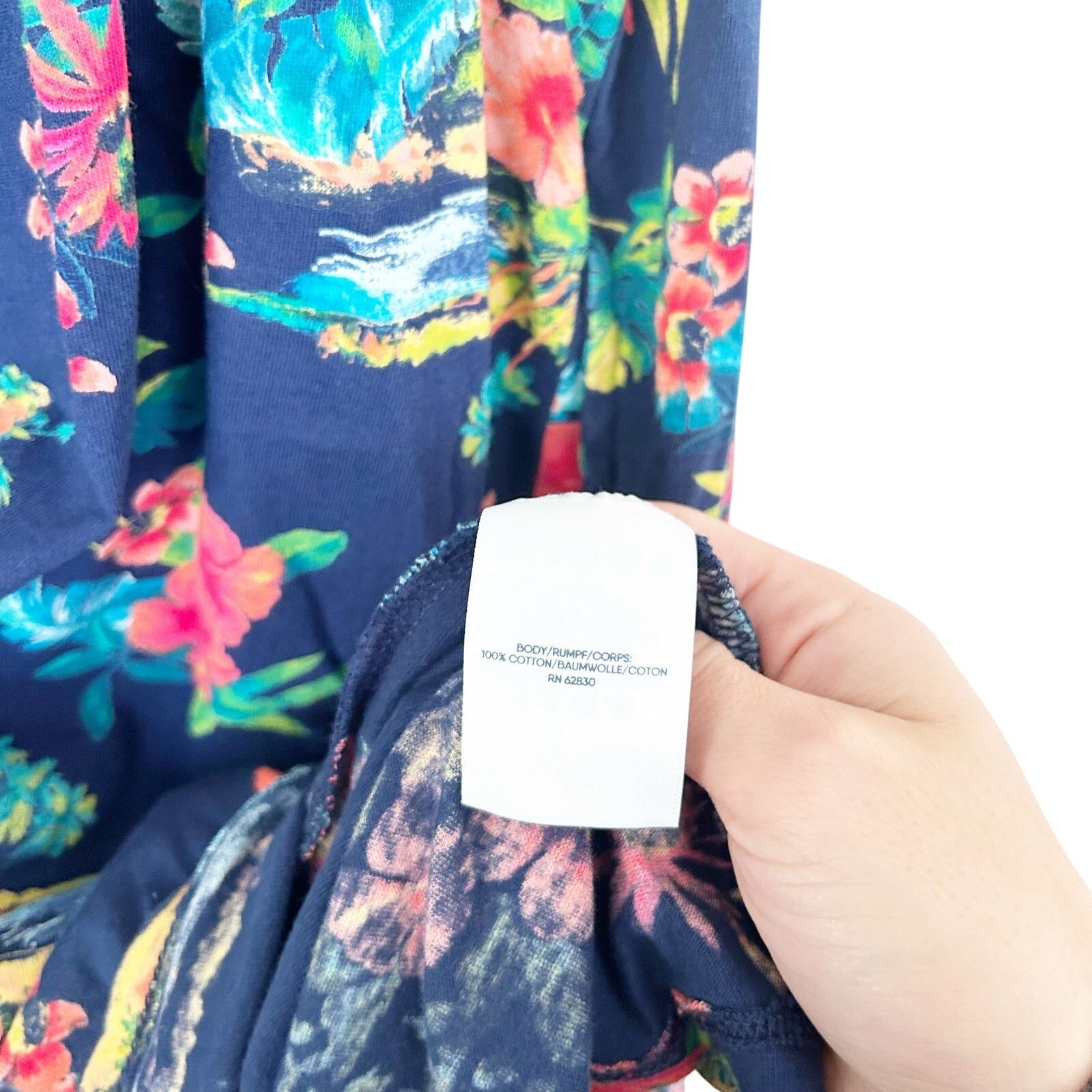Lands' End Lands End Blue Floral Dress Sz L Size L / US 10 / IT 46 - 6 Thumbnail