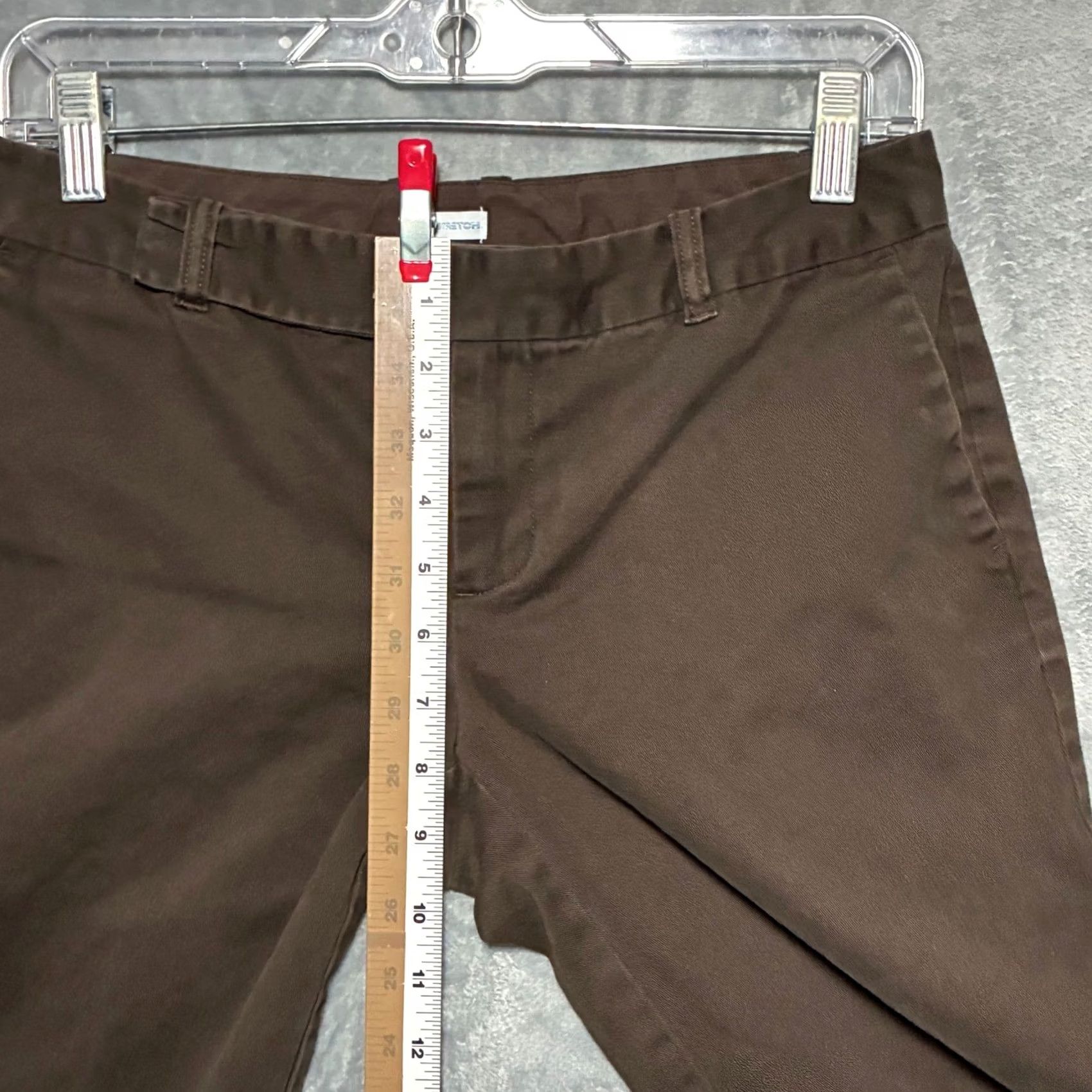 Gap GAP Pants Women Brown Bootcut 4 Regular Stretch Khaki Front Flat Twill Pockets Dress Work Casual Adult Womens Size 27" / US 4 / IT 40 - 7 Thumbnail