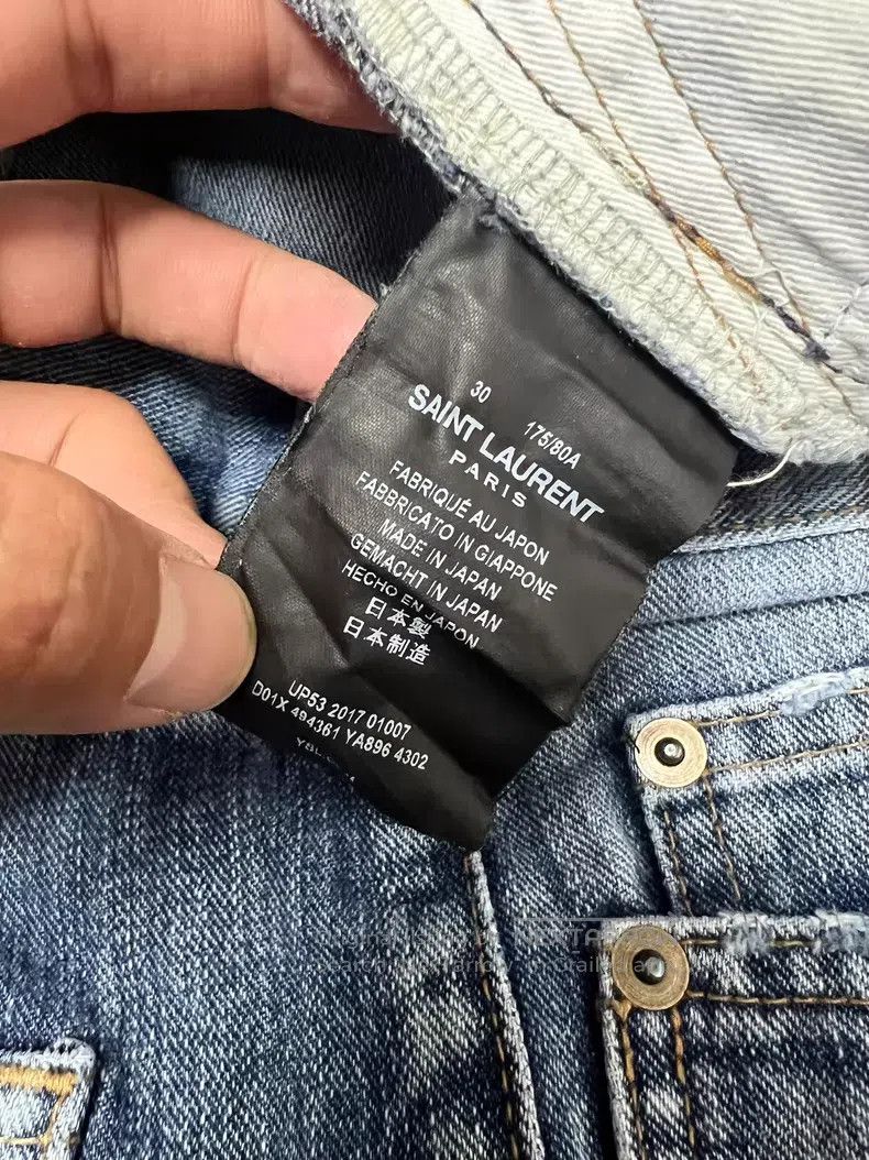 Saint Laurent Paris Saint Laurent Paris Washed Blue Basic Denim Pants i Size US 30 / EU 46 - 4 Thumbnail