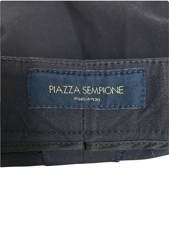 Piazza Sempione Navy tapered cigarette pant with waistband Size 30" / US 8 / IT 44 - 8 Thumbnail