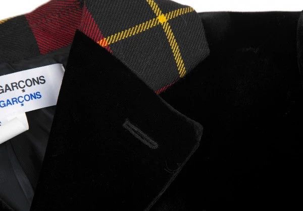 Comme des Garcons Comme Des Garcons Black Vintage Patchwork Velvet Crew Neck Size XS / US 0-2 / IT 36-38 - 5 Thumbnail