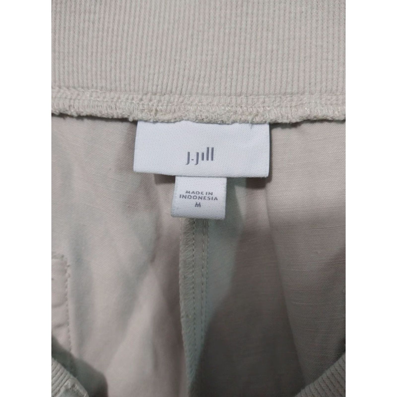 J. Jill J Jill Pants Womens Medium White Linen Blend Tapered Leg Crop Coastal Beachy Size 32" / US 10 / IT 46 - 7 Thumbnail