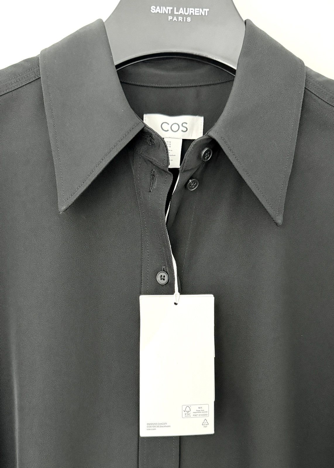 Cos COS relaxed fluid twill blouse shirt Size XL / US 12-14 / IT 48-50 - 2 Thumbnail