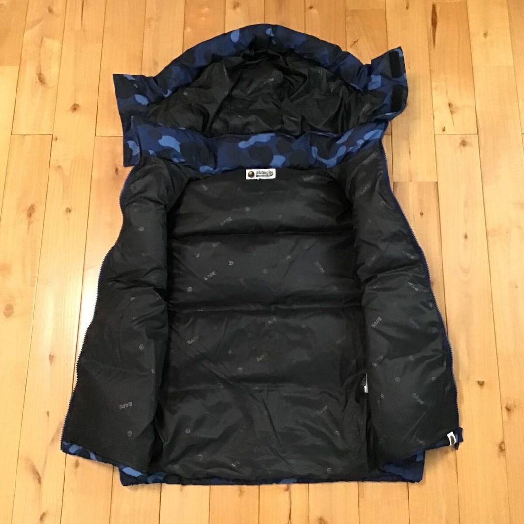 Bape BAPE Blue camo hoodie puffer down vest a bathing ape Size US M / EU 48-50 / 2 - 5 Thumbnail