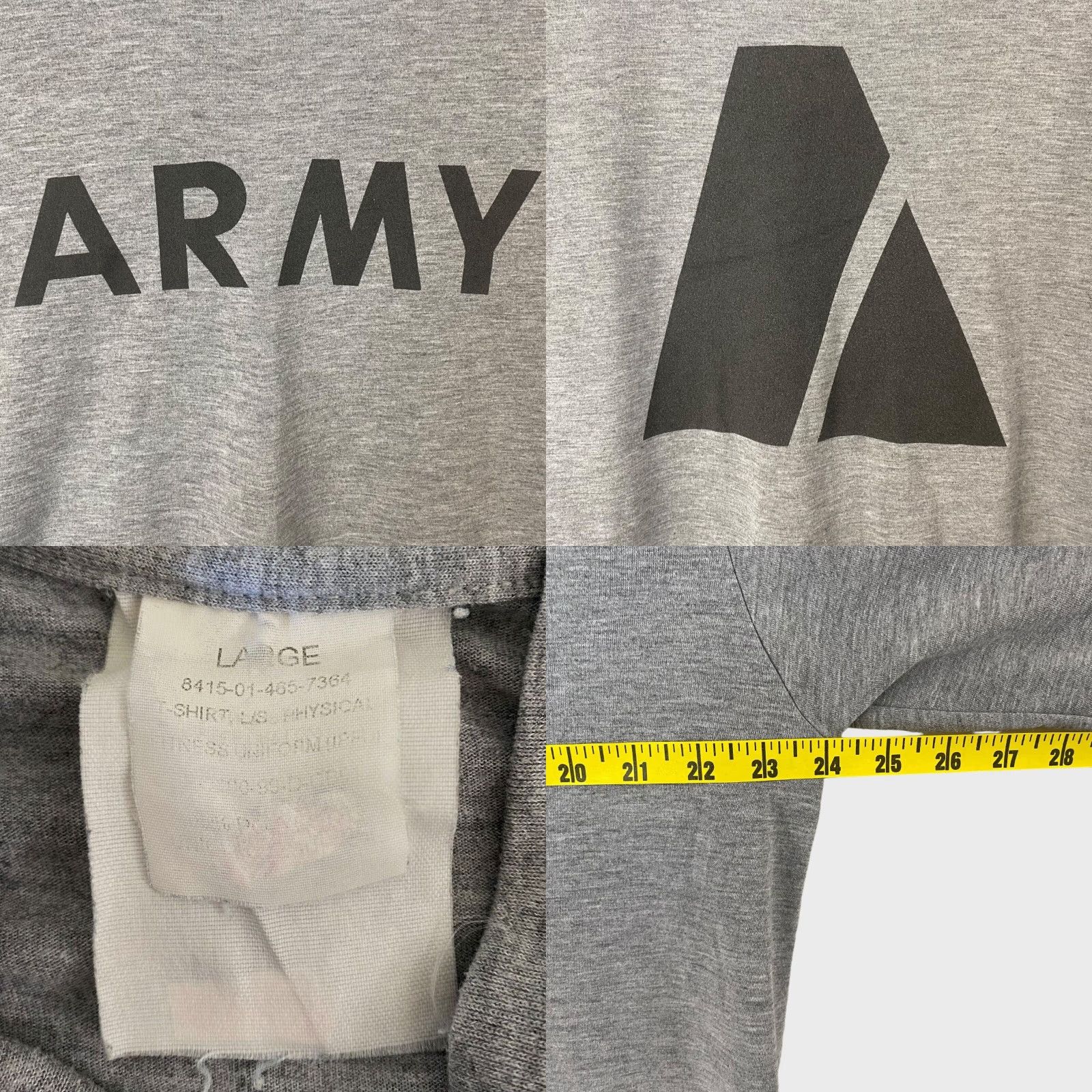 Vintage Y2K US Army Mock Neck Long Sleeve T Shirt Mens Large Gray Size US L / EU 52-54 / 3 - 8 Thumbnail