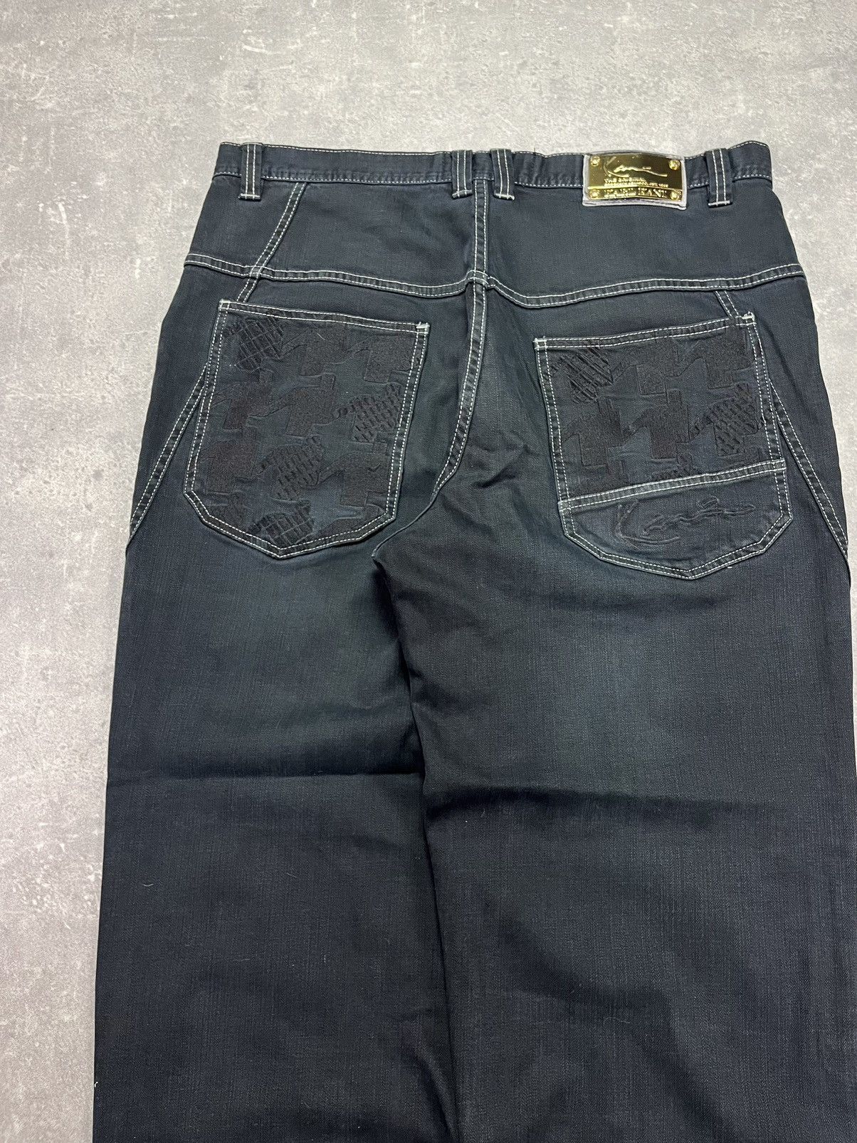 Karl Kani Karl Kani Big Logo Pockets Baggy Faded Denim Jeans 38 Size US 38 / EU 54 - 10 Thumbnail