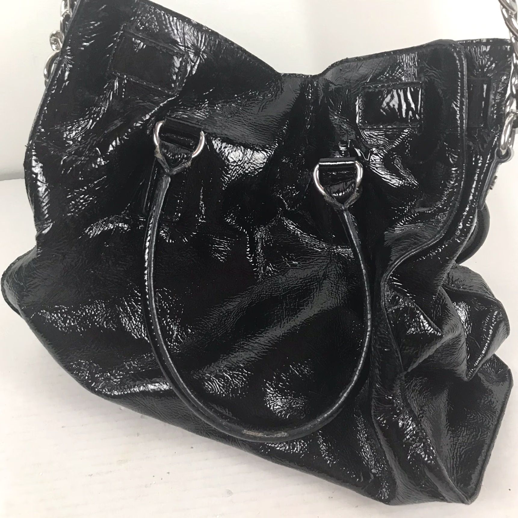 Michael Kors VINTAGE Michael Kors Black Leather Shoulder Bag Large Women 13x12in Designer Crossbody Size ONE SIZE - 6 Thumbnail