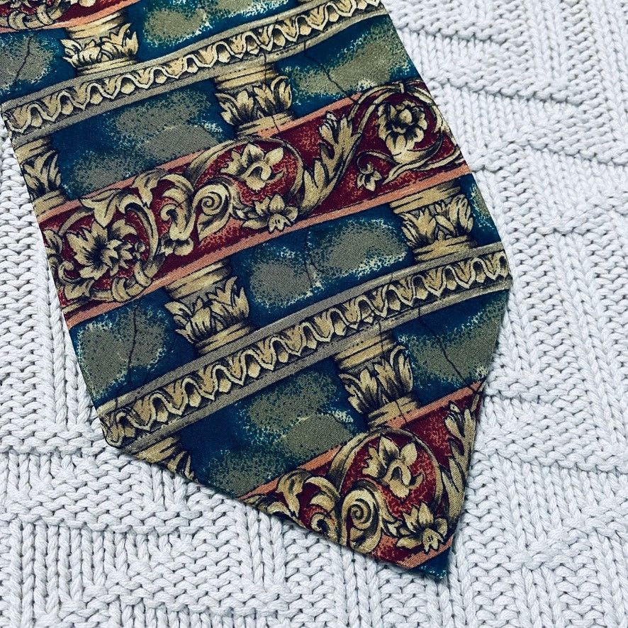 Other Vintage Met green patterned silk tie Size ONE SIZE - 2 Thumbnail