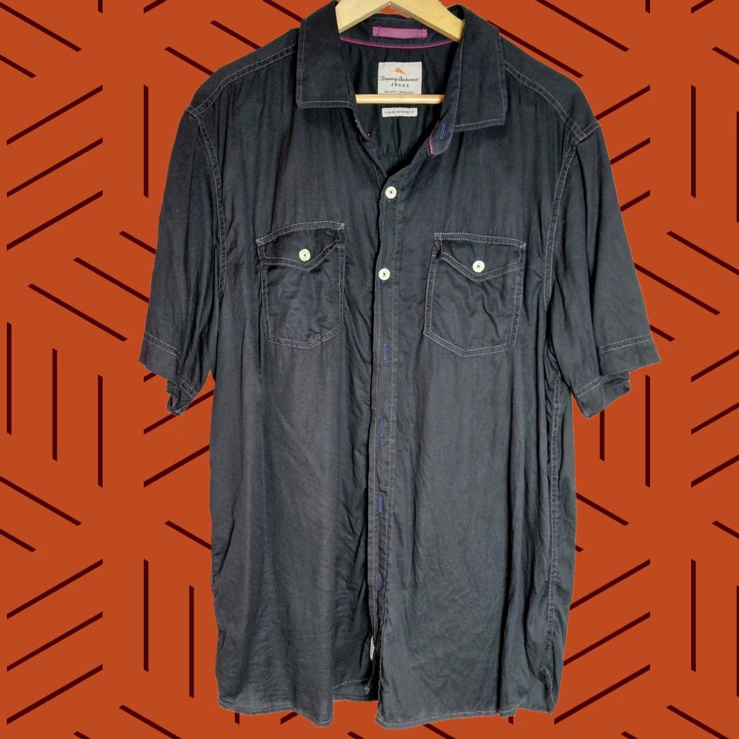 Tommy Bahama Tommy Bahama Shirt Mens L Black Island Modern Fit Button Men See Measurements Size US L / EU 52-54 / 3 - 1 Thumbnail