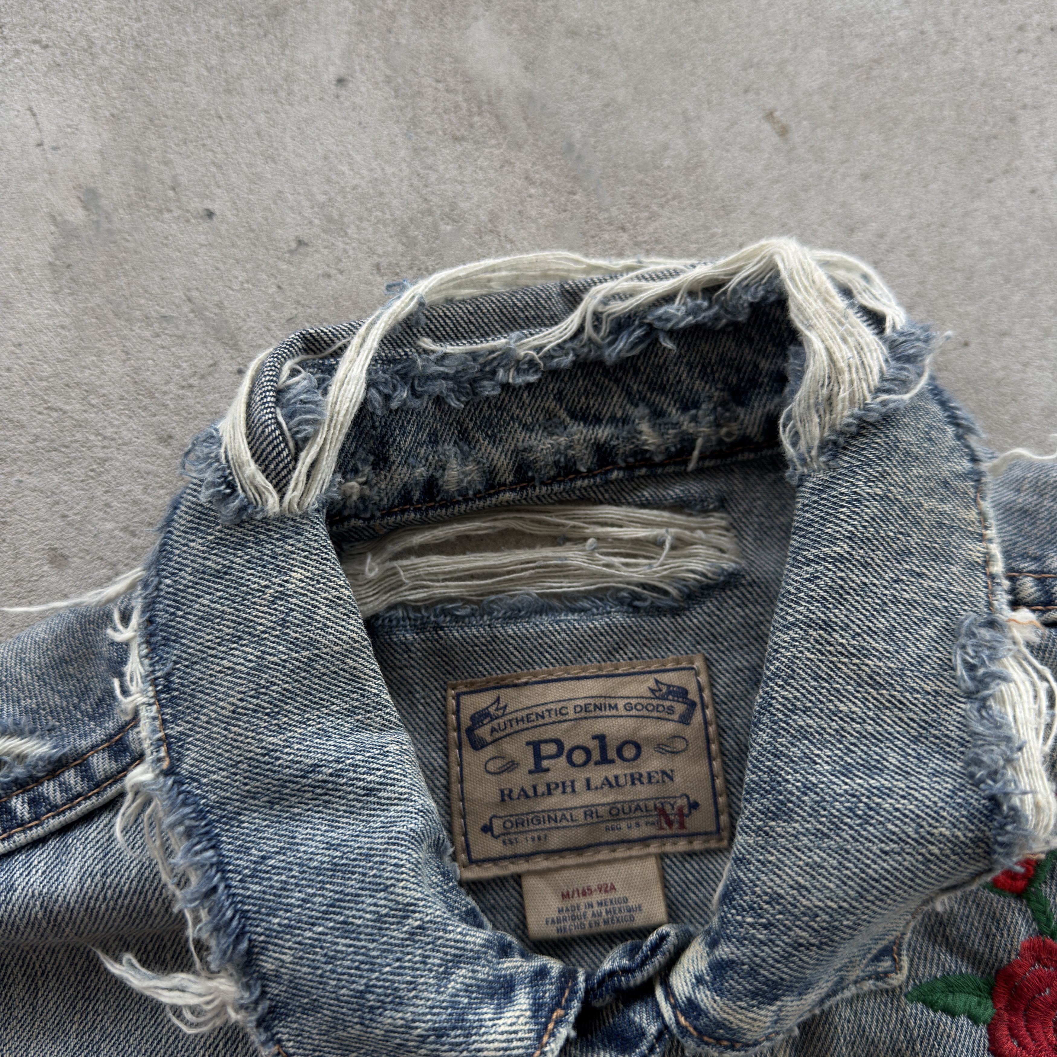 Polo Ralph Lauren Vintage Polo Ralph Lauren Distressed Denim Tracker Jacket Size M / US 6-8 / IT 42-44 - 8 Thumbnail