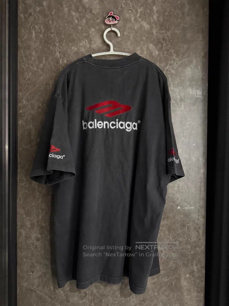 Balenciaga Balenciaga 3B Embroidered Washed Short Sleeve Size US L / EU 52-54 / 3 - 2 Thumbnail
