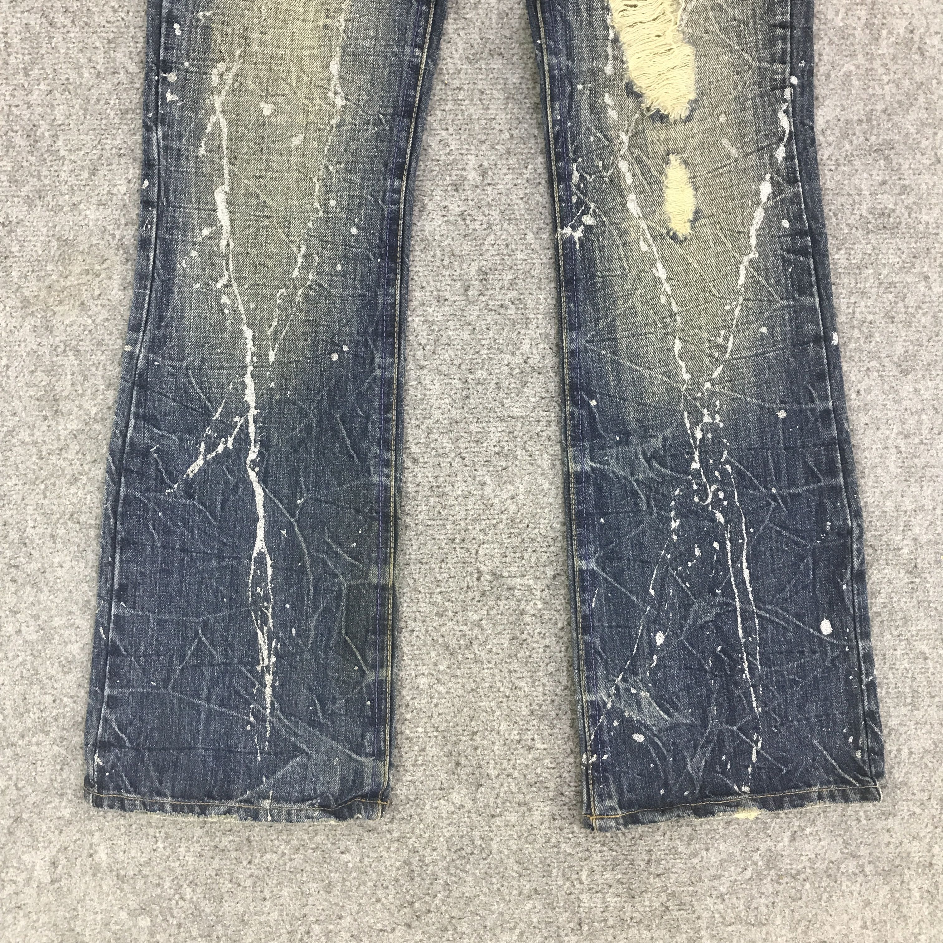 Japanese Brand FLARE MIDAS DISTRESSED BOOTCUT DENIM PANTS K130B16 Size US 29 - 3 Thumbnail