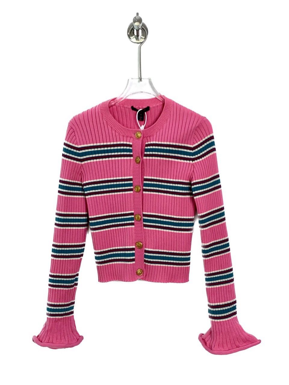 Louis Vuitton Louis Vuitton Women Striped Long Sleeve Knit Cardigan K26WX Size XS / US 0-2 / IT 36-38 - 1 Thumbnail