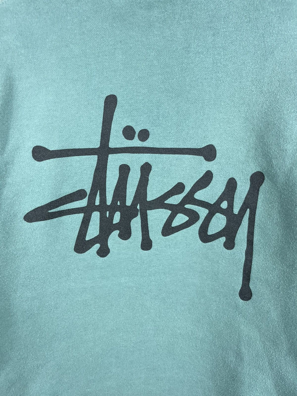 Stussy × Vintage Vintage Stussy basic y2k hoodie sweatshirt sea green rare Size US S / EU 44-46 / 1 - 21 Thumbnail