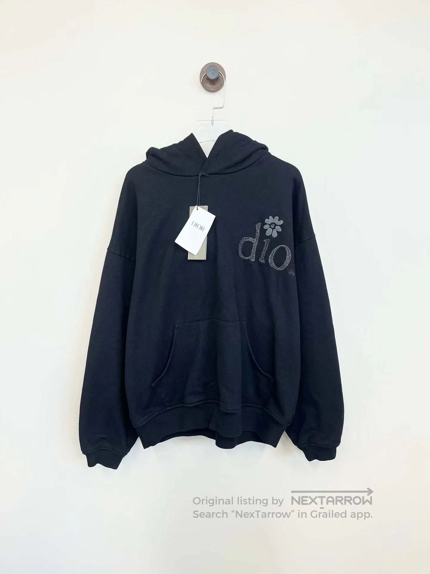 Dior Dior Glitter Flower Letter Embroidered Logo Hooded Sweatsh Size US XS / EU 42 / 0 - 1 Thumbnail