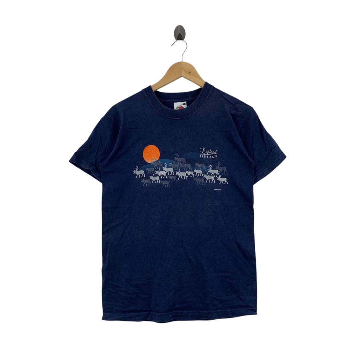 Vintage Vintage FINLAND LAPLAND MIKEBON OY Graphic Tee Shirt Top Size S / US 4 / IT 40 - 1 Thumbnail
