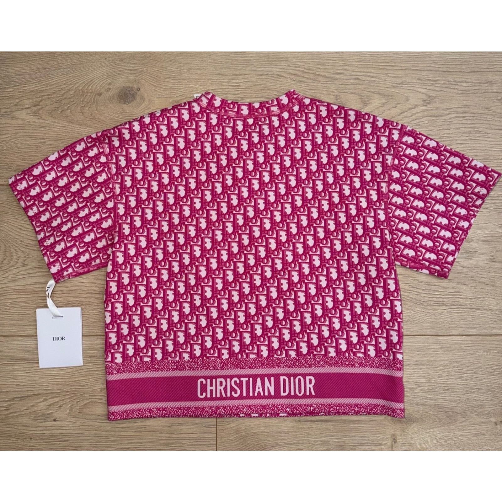 Dior Dior Jacquard Oblique Logo Pink White Short Sleeve Shirt 34 Size XS / US 0-2 / IT 36-38 - 17 Thumbnail