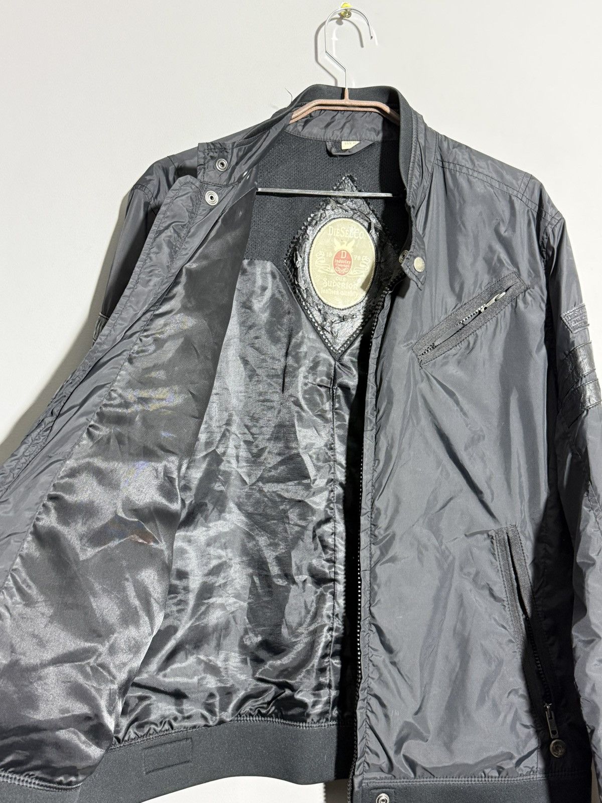 Diesel Vintage Y2k Diesel Nylon Bomber Jacket size XL Size US XL / EU 56 / 4 - 14 Thumbnail