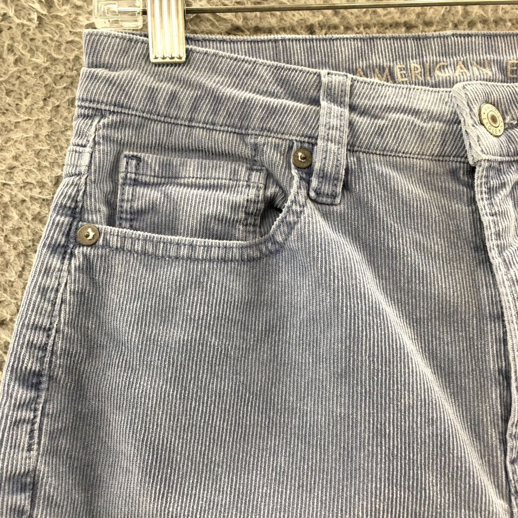 American Eagle Outfitters American Eagle Mom Straight Corduroy Pants Women 2S Blue Button Straight Womens 28in Waist 25.5in Inseam Corduroy Pants Blue Button Size 26" / US 2 / IT 38 - 4 Thumbnail