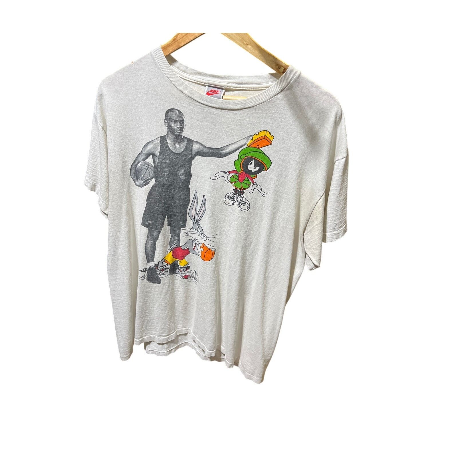 Nike Vintage 1993 Space Jam Michael Jordan Movie T-Shirt Size US L / EU 52-54 / 3 - 1 Thumbnail