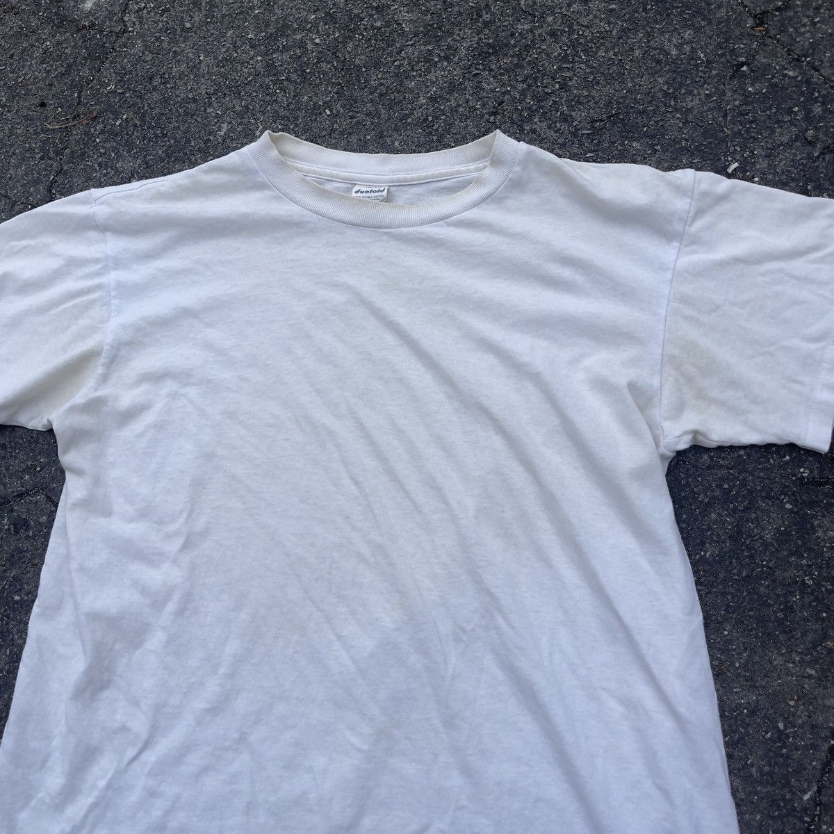 Vintage Vintage 90s Single Stitch White T Shirt Size US L / EU 52-54 / 3 - 3 Thumbnail