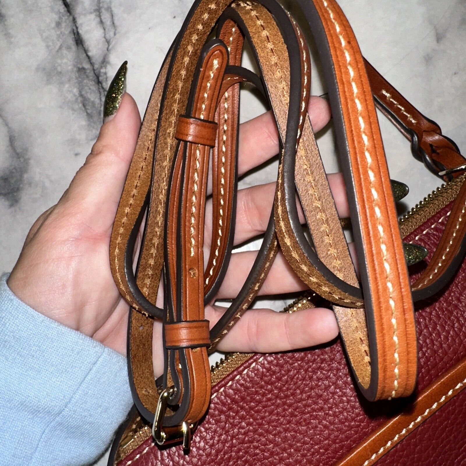 Dooney & Bourke Dooney & Bourke Pebble Leather Ginger Pouchette Crossbody Size ONE SIZE - 3 Thumbnail