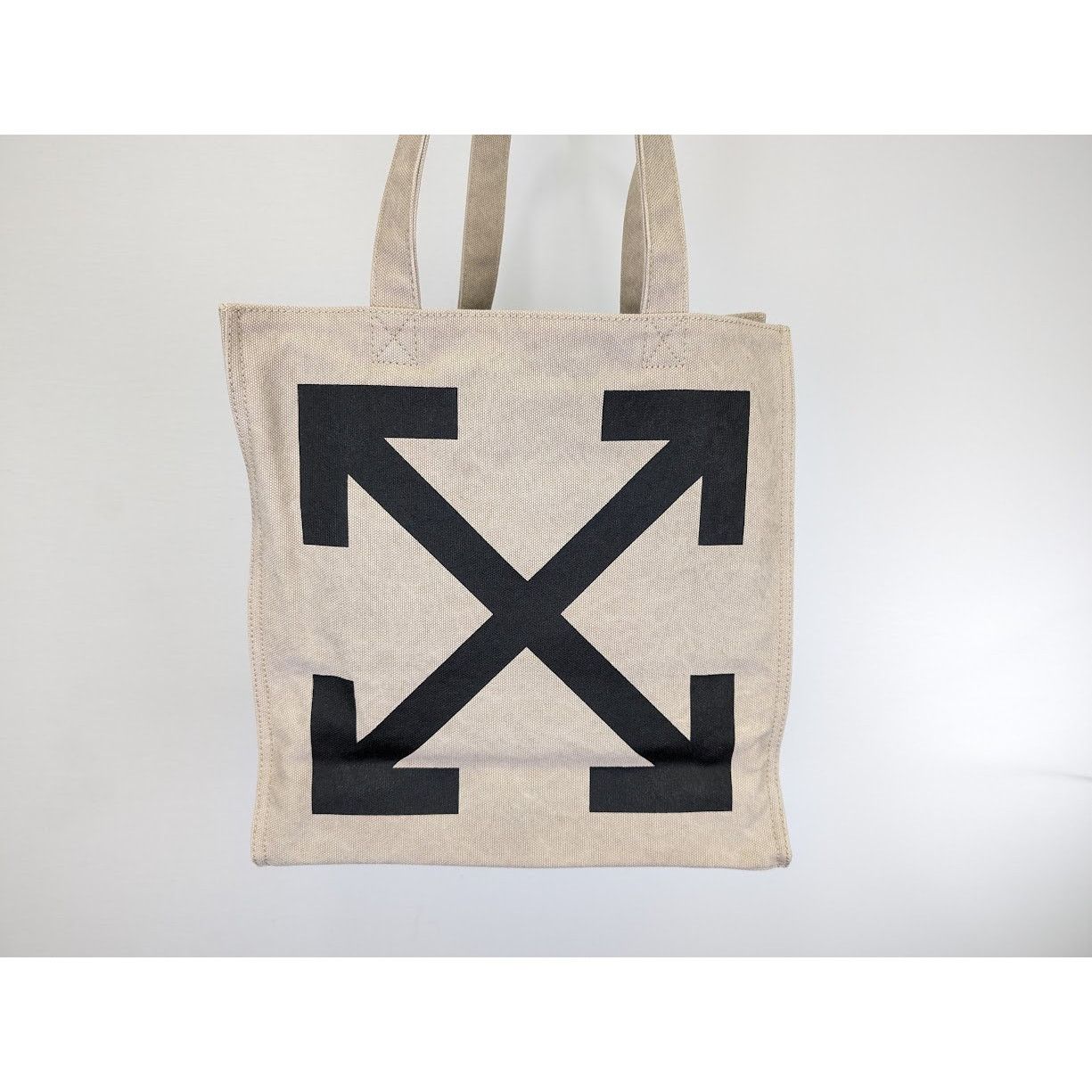 Off-White o1rshd1 Q:2 / Size: OS / Quote Shopper 40 Bag in Beige Black Size ONE SIZE - 7 Thumbnail