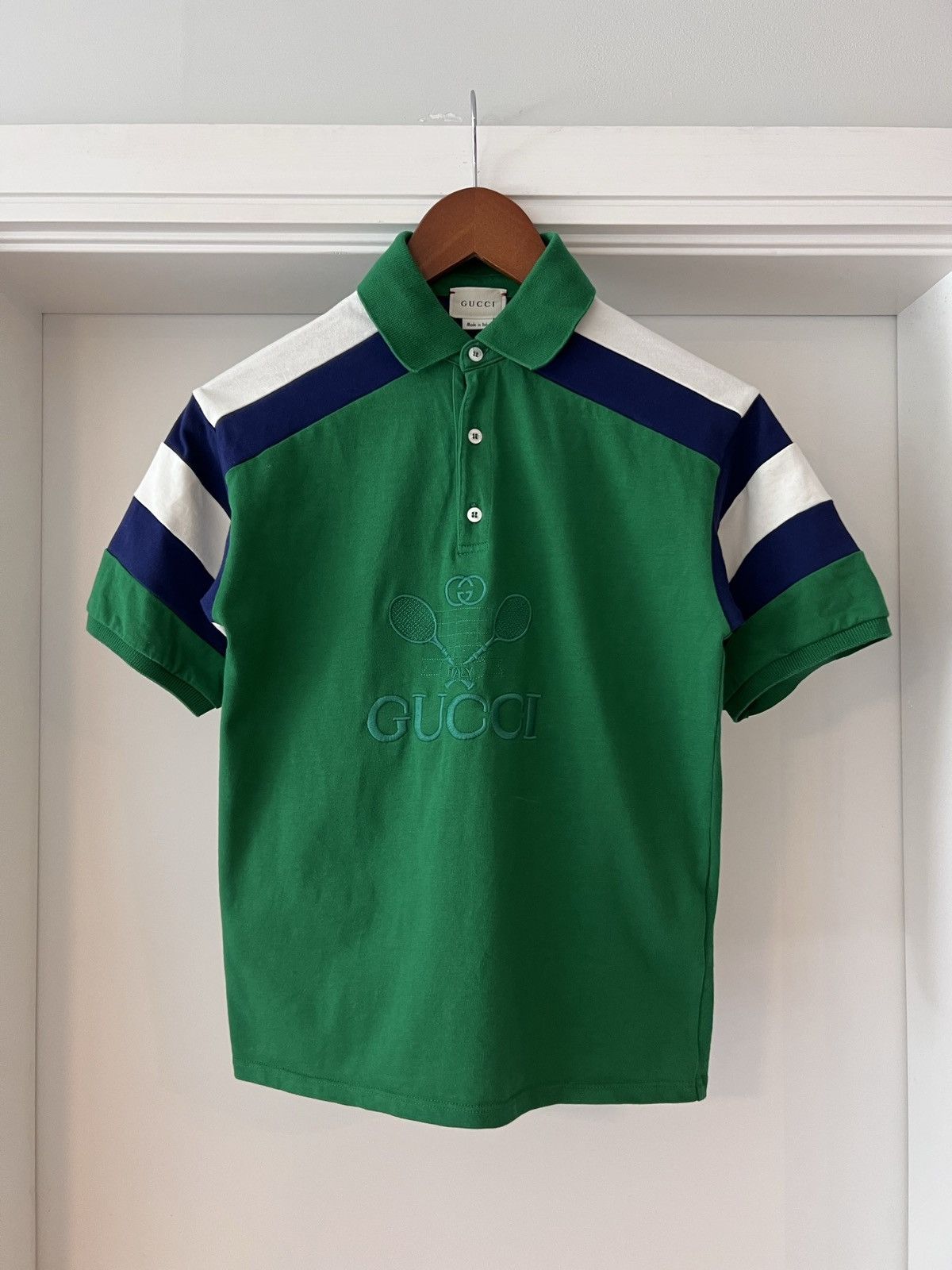 Gucci × Vintage Gucci Tennis Polo Shirt Youth Kids Toddler Size US XXS / EU 40 - 15 Thumbnail