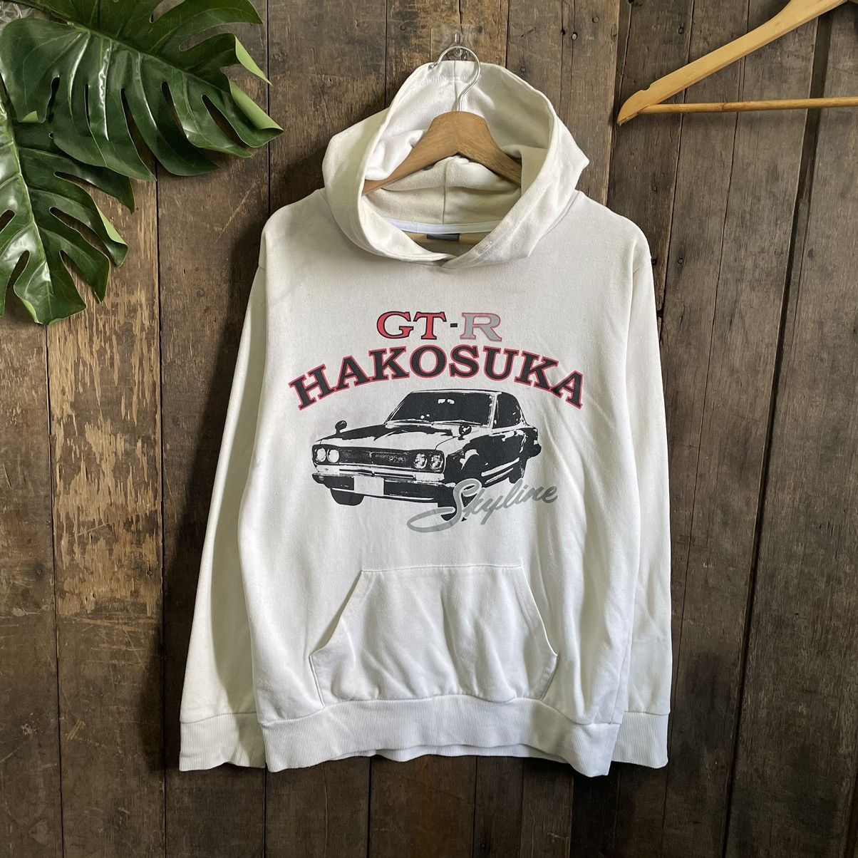 image of Racing x Vintage Nissan Skyline Gtr Hakosuka Hoodie in White, Men's (Size Medium)