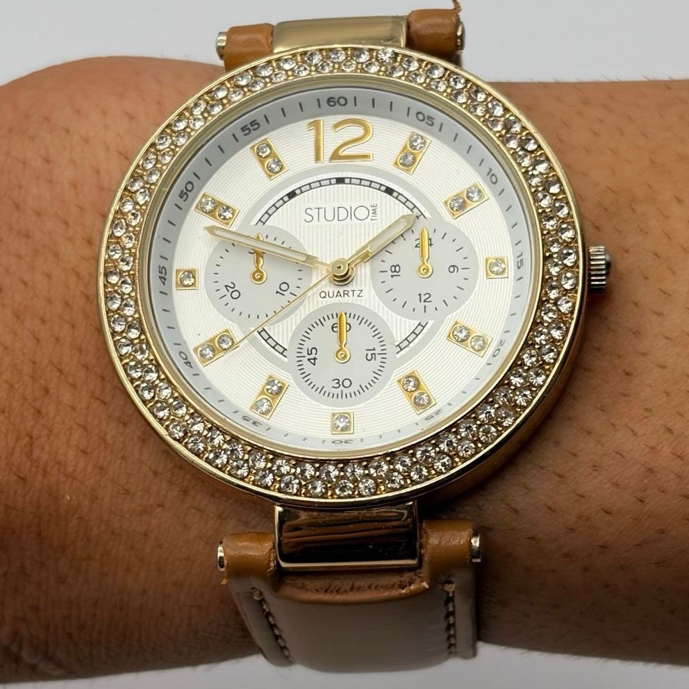 Other Gold & Brown Studio Time Watch Size ONE SIZE - 1 Thumbnail