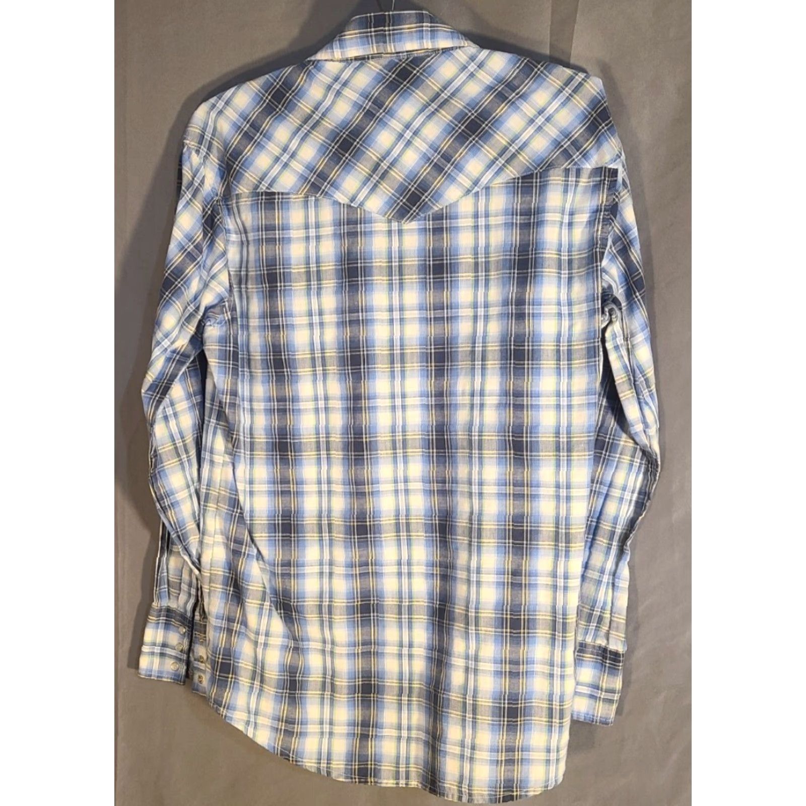 Wrangler VINTAGE Wrangler Shirt Western Plaid Pearl Snap Blue White Mens Medium Long Sleeve Button-Up Gr... Size US M / EU 48-50 / 2 - 4 Thumbnail