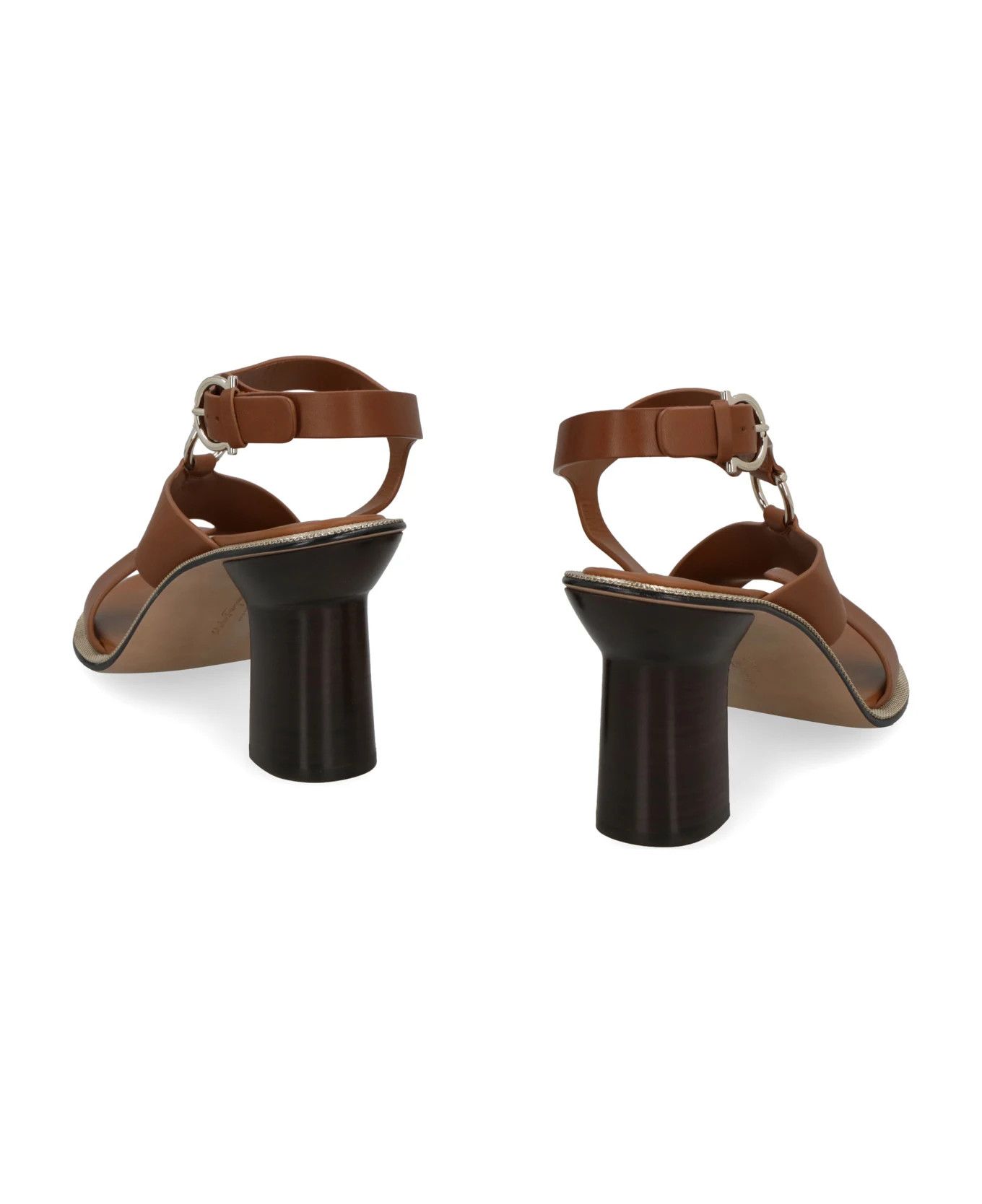 Salvatore Ferragamo o1y0426 Slingback Sandals in Brown Size US 5.5 / IT 35.5 - 3 Thumbnail