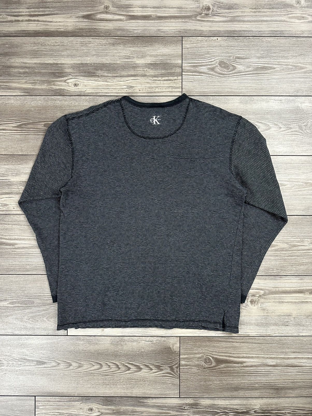Calvin Klein × Vintage Y2K Calvin Klein Striped Longsleeve Size US L / EU 52-54 / 3 - 2 Thumbnail