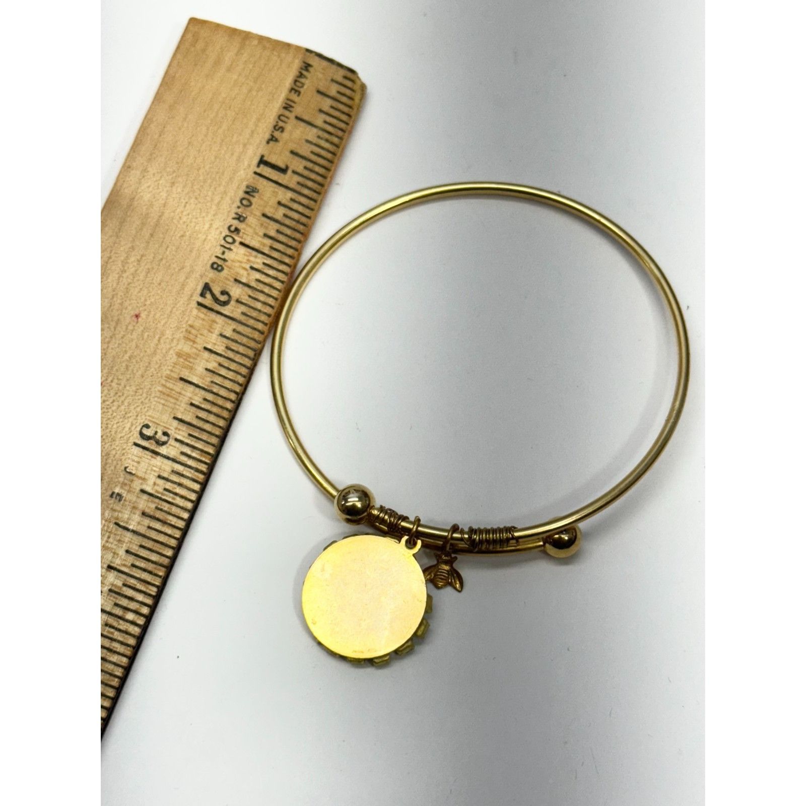 Vintage Vintage music note musical rhinestone charm bracelet bangle Size ONE SIZE - 4 Thumbnail