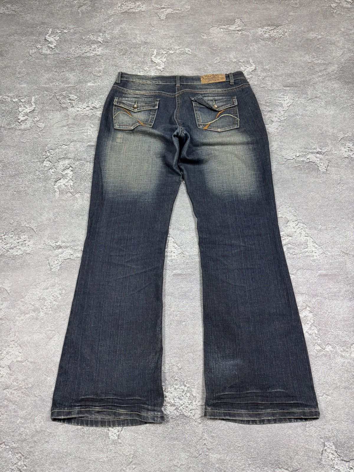 If Six Was Nine Y2K 2000s Flared Straight Bootcut Washed Jeans Size 36 Size US 32 / EU 48 - 5 Thumbnail