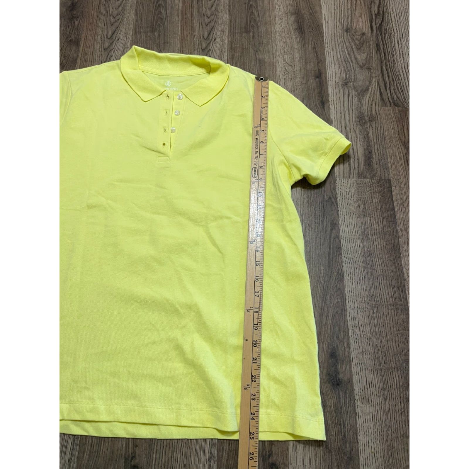 Lands' End Lands' End Polo Shirt Women's Large Yellow Short Sleeve Casual Modern Basic Shirt Womens L Polo Yellow Short Sleeve Lands' End Size L / US 10 / IT 46 - 7 Thumbnail