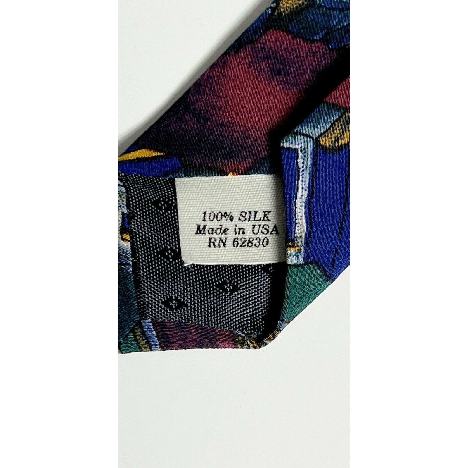 Other Jerry J Garcia Blue Red Green 100% Silk Necktie Neck Tie Size ONE SIZE - 7 Thumbnail