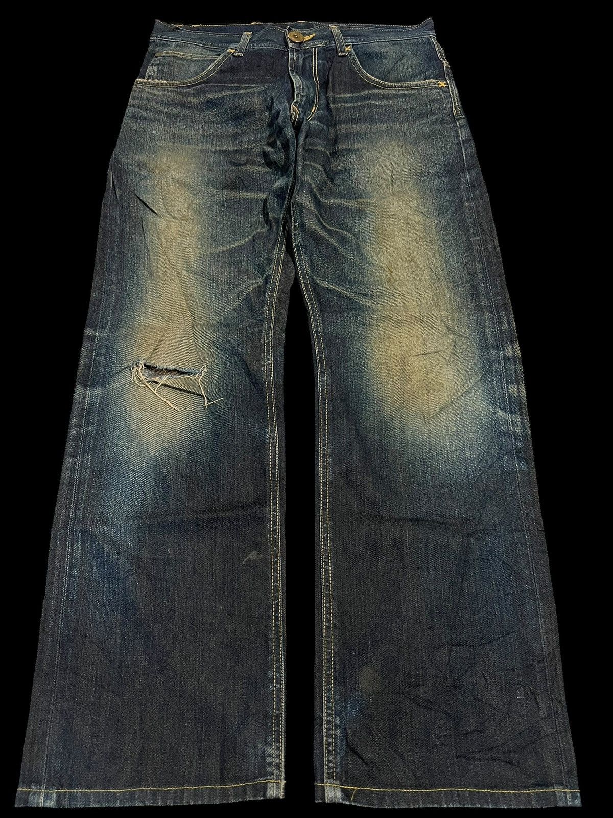 Hysteric Glamour × If Six Was Nine × Lee 🌈Baggy 90’s Lee Cowboy Distress Mud Wash Jeans Size US 33 - 1 Thumbnail