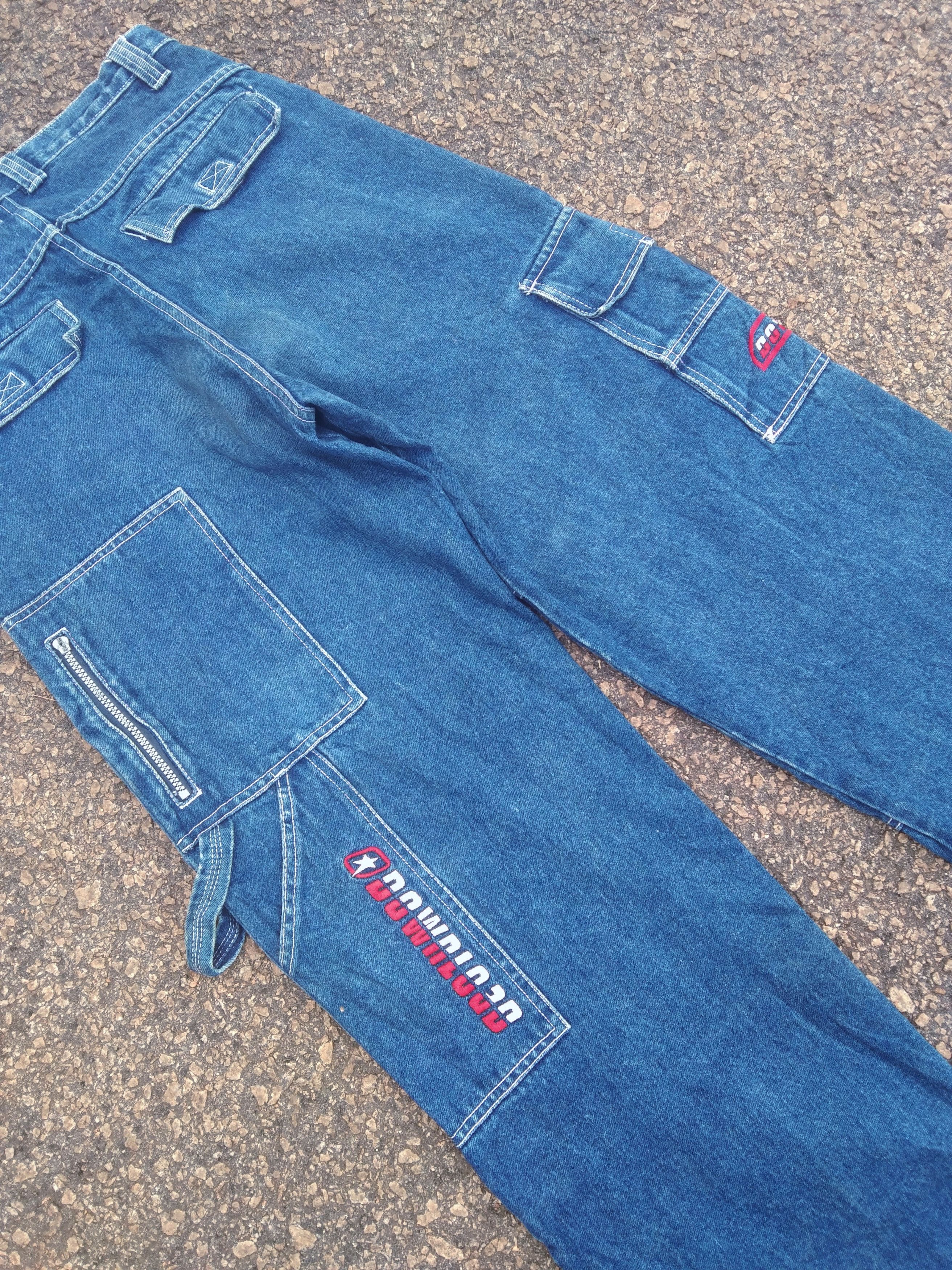 Jean × Vintage Vintage Y2k Here & There Carpenter Style Baggy Jeans 29x30 Size US 29 - 3 Thumbnail