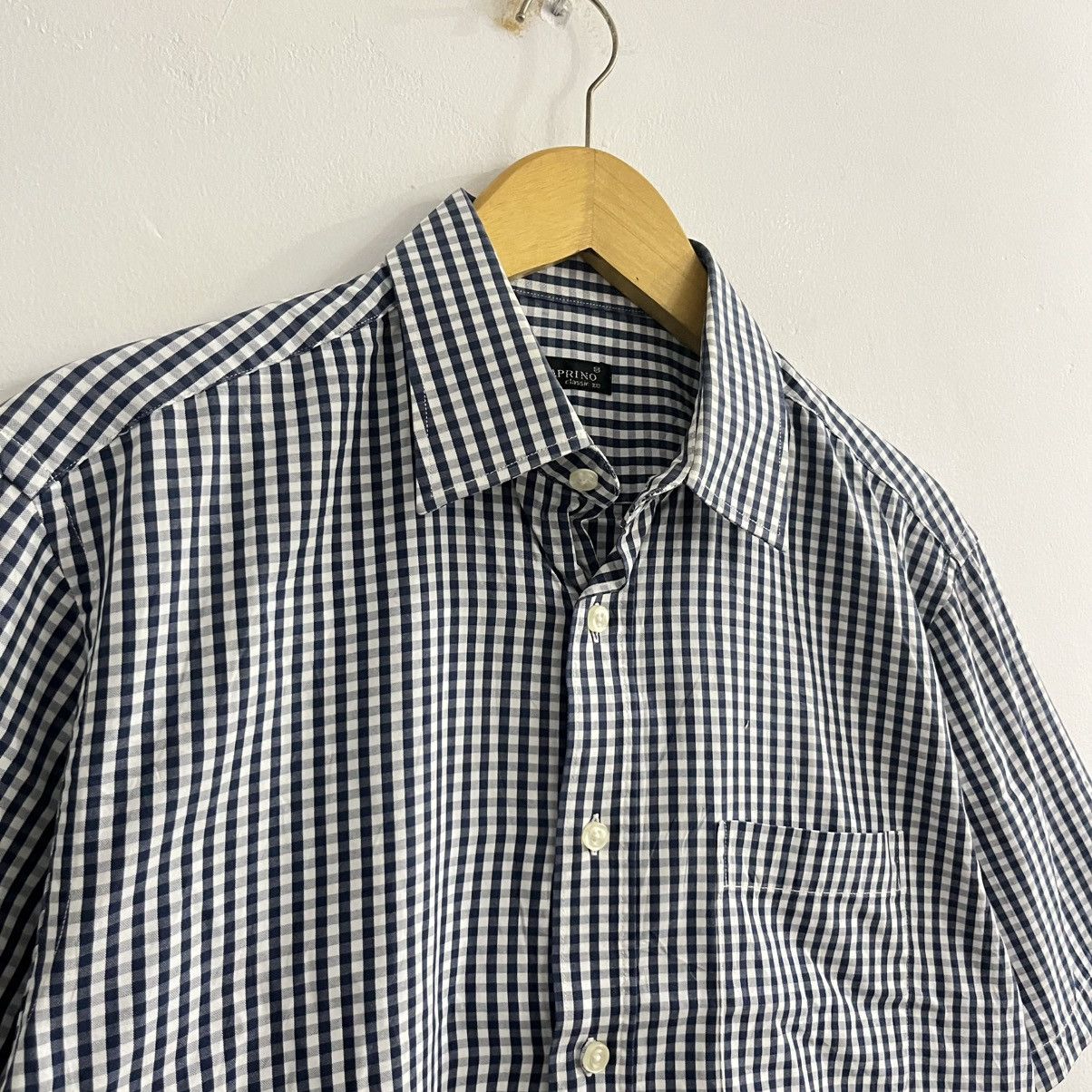 Japanese Brand Caprino Gingham Plaid Boxy Cut Shirt Size US L / EU 52-54 / 3 - 3 Thumbnail