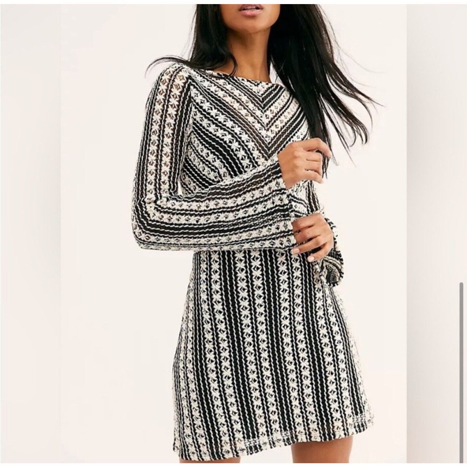 Free People Free People Women's Chiara Crochet Open Back Dress Size 4 Size S / US 4 / IT 40 - 2 Thumbnail
