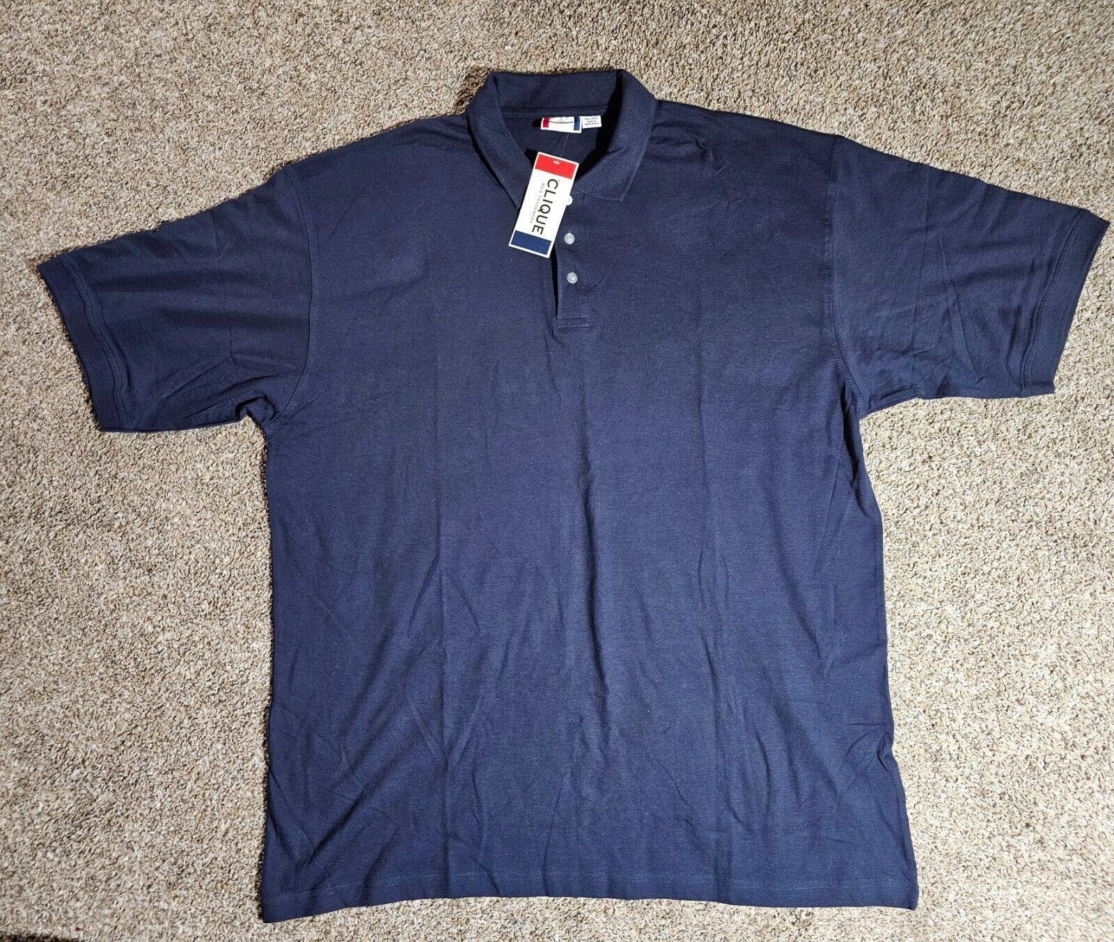 Clique clique polo shirt NWT 5xl XXXXXL Navy Blue Size US XXL / EU 58 / 5 - 1 Thumbnail